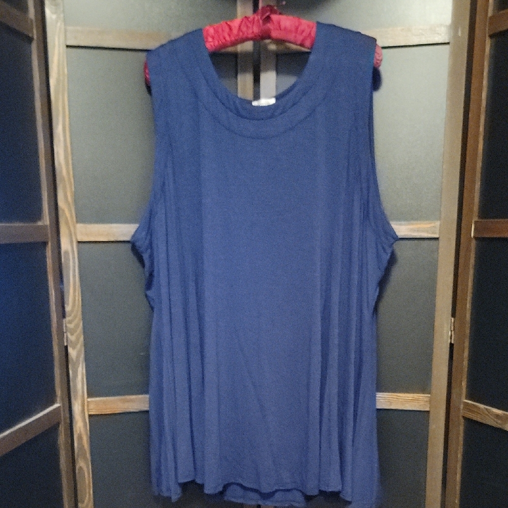 Avenue Navy Sleeveless Muscle Tee